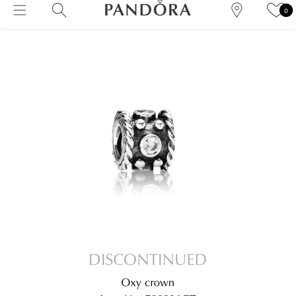 Pandora "oxy crown" charm